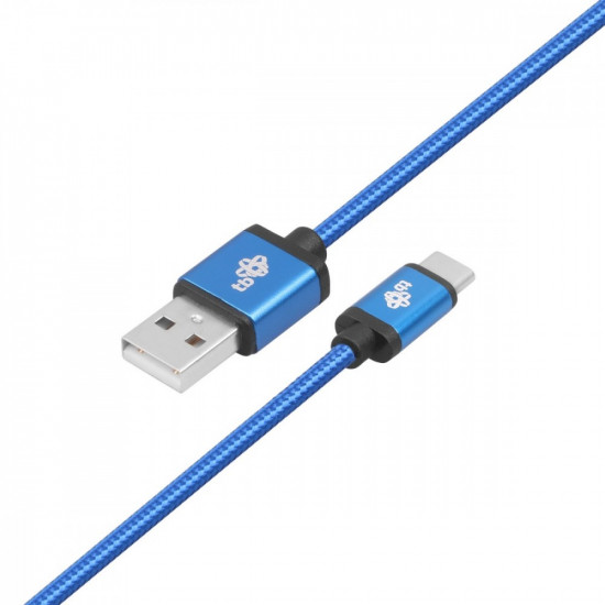 USB - USB C cable 1.5 m blue tape premium