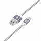 Cable USB - USB C 1.5 m gray tape premium