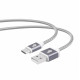 Cable USB - USB C 1.5 m gray tape premium