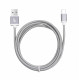 Cable USB - USB C 1.5 m gray tape premium