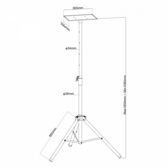 Portable projector stand Maclean MC-953