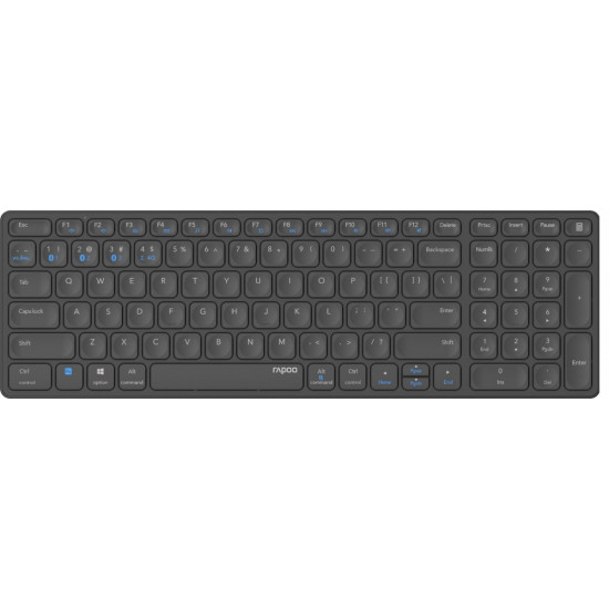 Multimode wireless blade keyboard compact dark grey