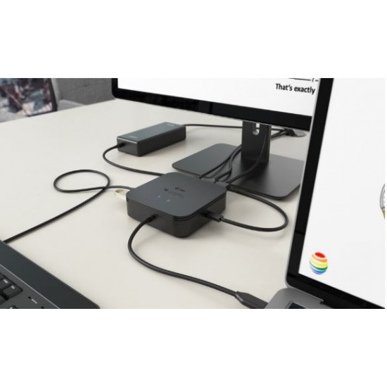 Docking Station Thunderbolt 3 Travel Dock Dual 4K Display Power Delivery 60W + i-tec Universal Charger 77 W