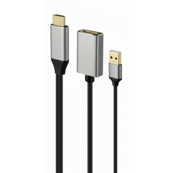 Adapter HDMI to DP 4K 60Hz USB-A powered