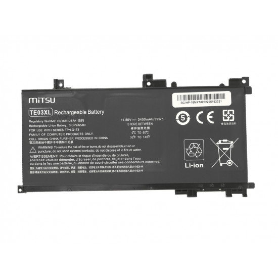  Mitsu fr Omen/Pavilion 3400mAh(39Wh) 11.55V