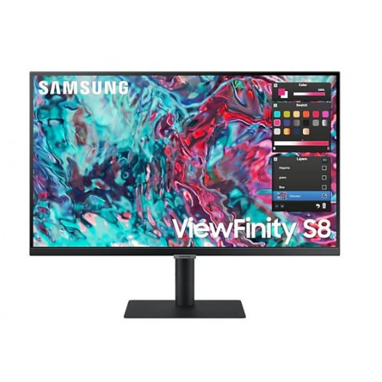 Monitor 27 cali ViewFinity S8 IPS 3840x2160 UHD 16:9 1xHDMI 2xTB 4.0 (90W/15W) 3xUSB 3.0 LAN 5ms DCh PinP/PbyP 60Hz HAS+PIV głośniki płaski 3YOn-Site