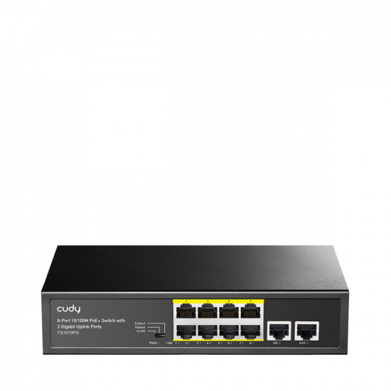 Switch FS1010PG 8xFE PoE+ 120W Gigabit Uplink