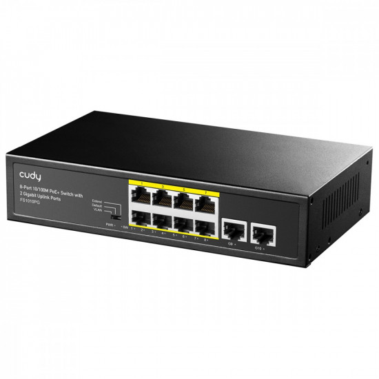 Switch FS1010PG 8xFE PoE+ 120W Gigabit Uplink