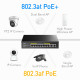 Switch GS1010PE 8 xGE PoE+ 120W 2xGb Uplink