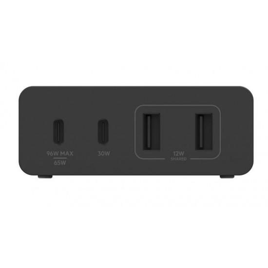 Charger 108W 4-port GaN 2xUSB-A 2xUSB-C black