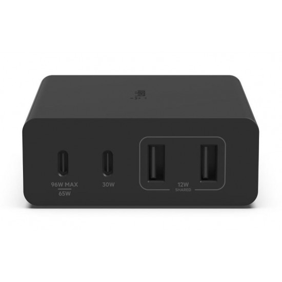 Charger 108W 4-port GaN 2xUSB-A 2xUSB-C black