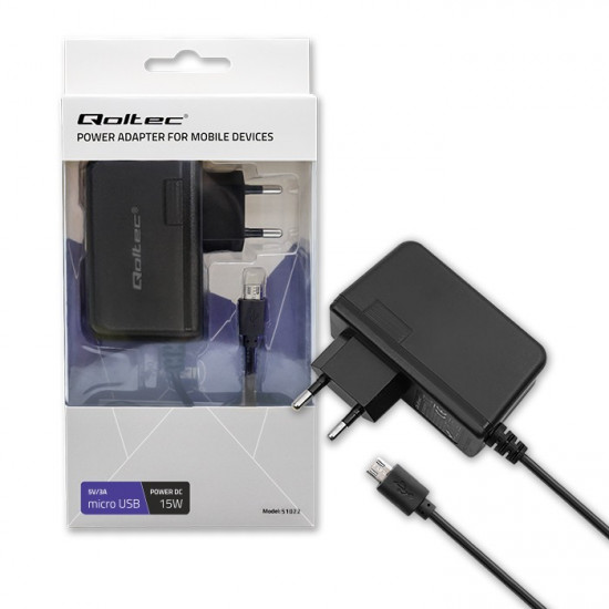 Charger 15W 5V, 3A, micro USB