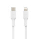 Cable BoostCharge USB-C for Lightning 1m white