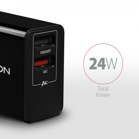 AXAGON ACU-QS24 wall charger Smart 5V 1,2A + 1