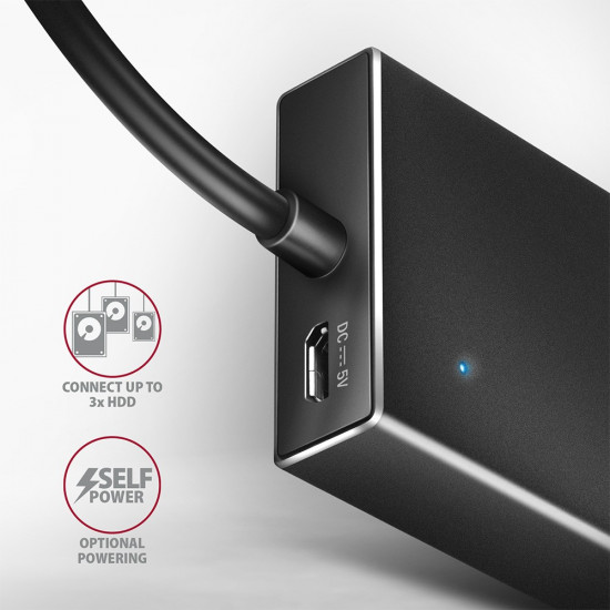 AXAGON HUE-F7C Hub 7-port USB-C 3.2 Gen 1 ALU