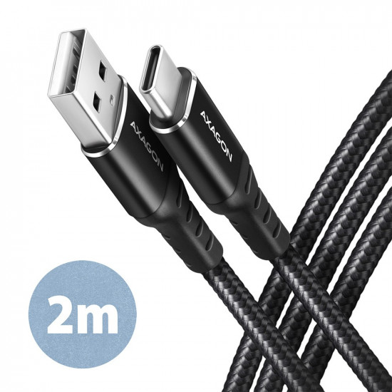 AXAGON BUCM-AM20AB cabl e USB-C USB-A, 2m