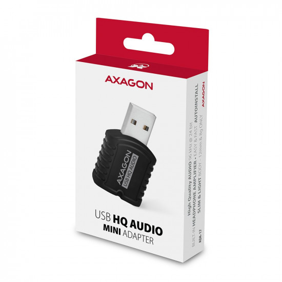 AXAGON ADA-17, USB 2.0 external sound card 24b