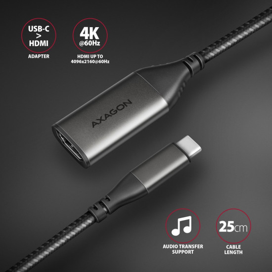 AXAGON RVC-HI2M, USB-C to HDMI 2.0 adapter 4K