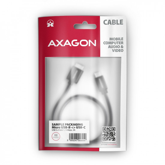 AXAGON BUMM3-CM10AB cab le USB Micro-B USB-