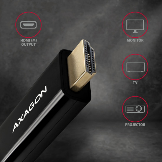AXAGON RVDM-HI14C2 cabl e 1.8m MiniDP to HDMI 4