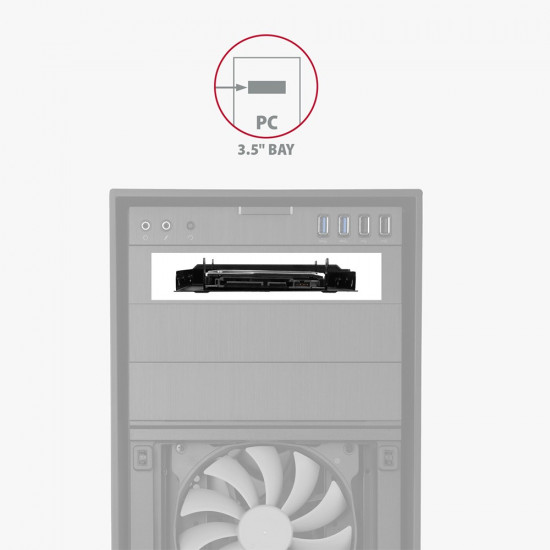 AXAGON RHD-P25 metal frame 2x 2.5 to 3.5/PCI