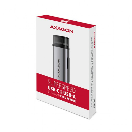 AXAGON CRE-SAC USB card reader SD/microSD, USB