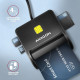 AXAGON CRE-SM3SD reader Smart card +SD/microSD/