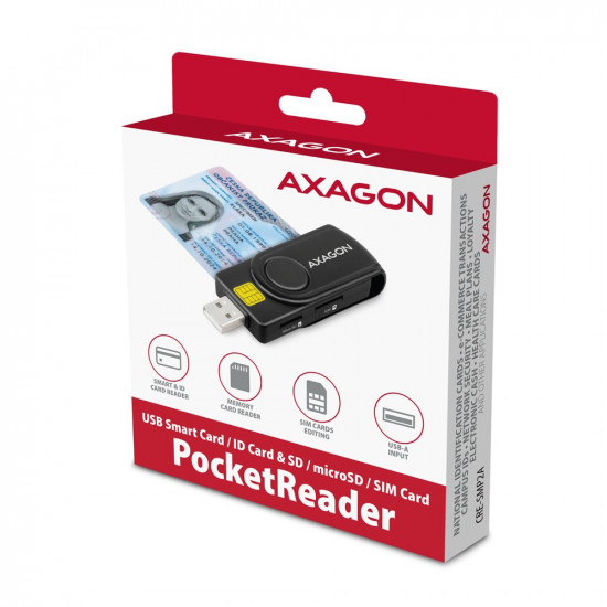 AXAGON CRE-SMP2A smart reader + SD/microSD/SIM