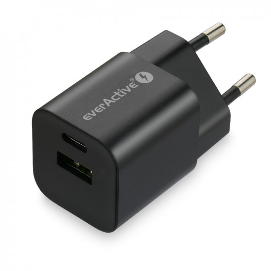 CHARGER USB/USB-C QC3.0 30W BLACK