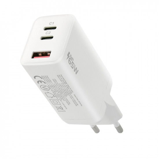 CHARGER USB/USB-C QC4+ 65W WHITE