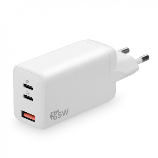 CHARGER USB/USB-C QC4+ 65W WHITE