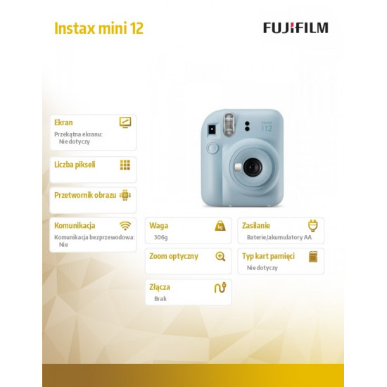 CAMERA INSTANT/INSTAX MINI 12 BLUE FUJIFILM