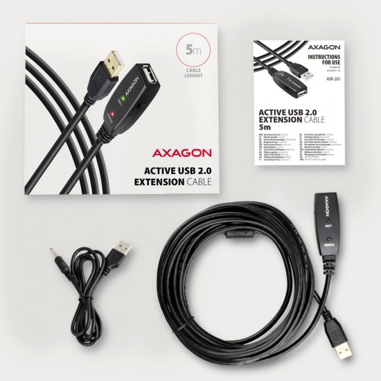 AXAGON ADR-205 USB 2.0 A-M - A-F act. 5m cabl