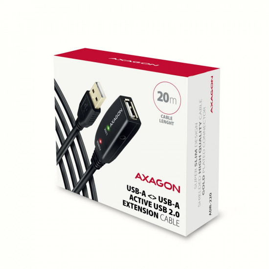 AXAGON ADR-220 USB 2.0 A-M - A-F act 20m cabl