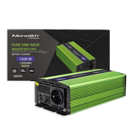 Pure Sine Wave Inverter Monolith, 600W, 1200W