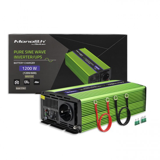 Pure Sine Wave Inverter Monolith, 600W, 1200W