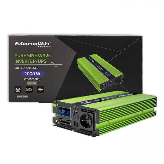 Pure Sine Wave inverter Monolith, 1000W, 2000W