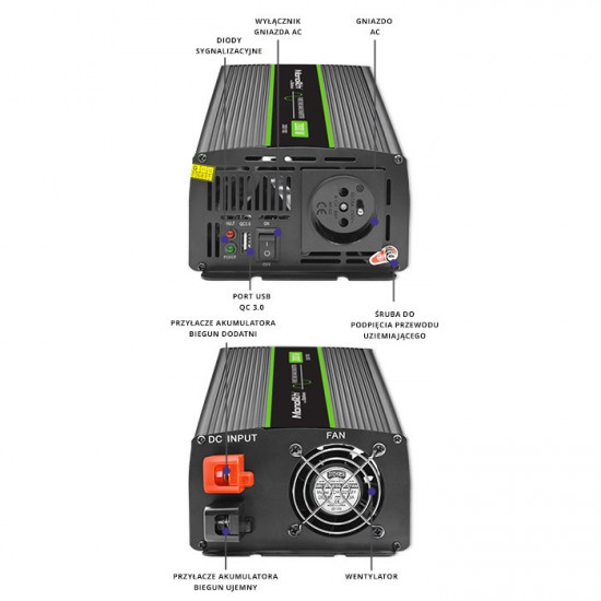 Pure Sine Wave Inverter Monolith, 1000W, 2000W