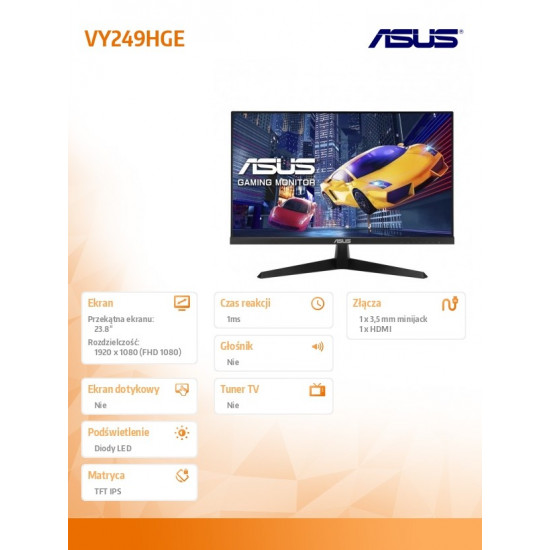 Monitor 24 inches VY249HGE IPS 144Hz HDMI 1MS