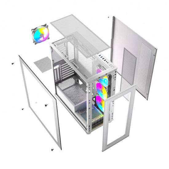 PC case Midi Tower Fornax X450MAX ATX white