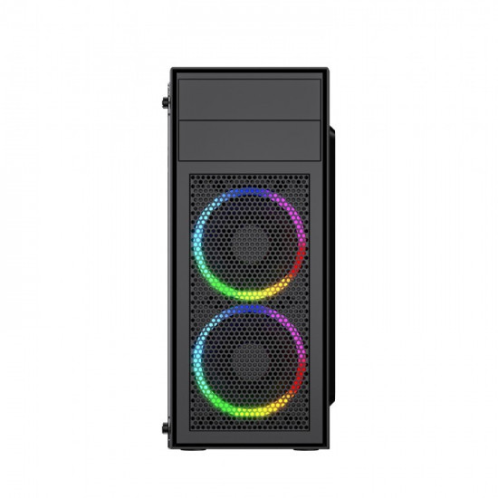 Compoter Case Midi Towe Fornax M100RGB ATX blac