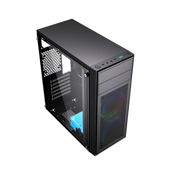 Compoter Case Midi Towe Fornax M100RGB ATX blac