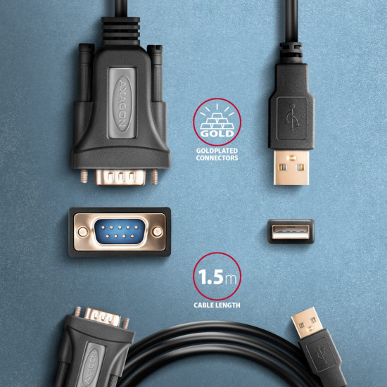 ADS-1PQN Adapter FTDI USB 2.0 RS-232 serial