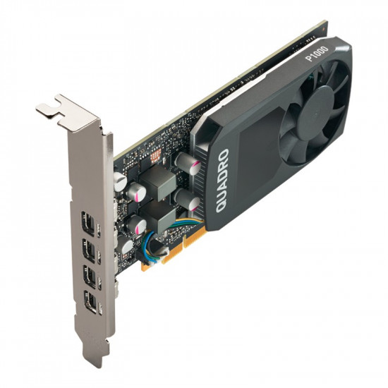 Graphics card PNY NVIDIA Quadro P1000 V2 LowProfile, 4 GB GDDR5, PCIe 3.0 x16, 4x Mini DP 1.4, LP bracket, small box