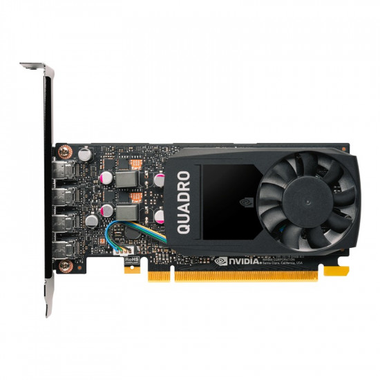 Graphics card PNY NVIDIA Quadro P1000 V2 LowProfile, 4 GB GDDR5, PCIe 3.0 x16, 4x Mini DP 1.4, LP bracket, small box
