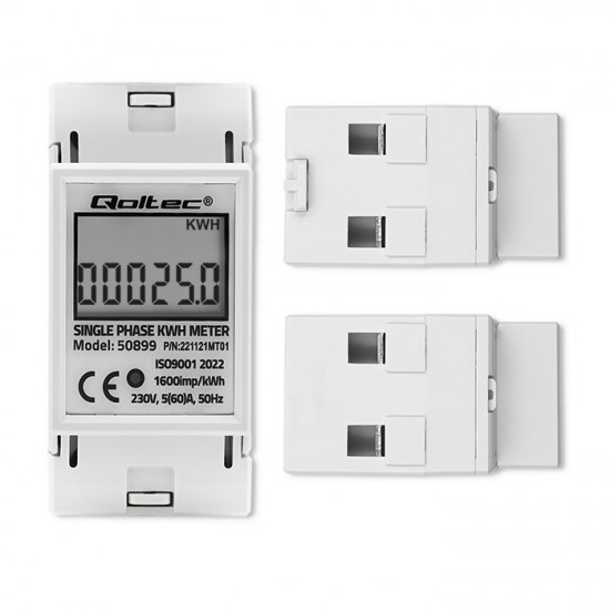 Single phase consumption meter, 230V, DIN rail