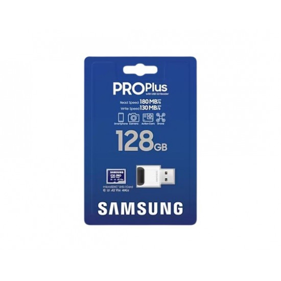 Memory card microSD PRO Plus MB-MD128SB/WW 128GB + reader