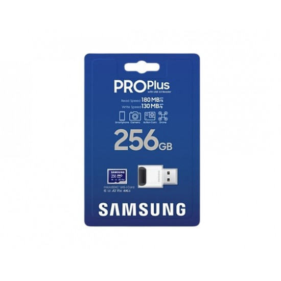 Memory card microSD PRO Plus MB-MD256SB/WW 256GB + reader