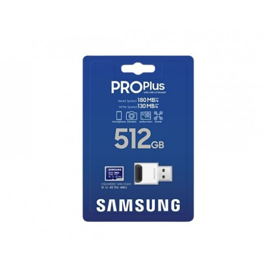 MEMORY MICRO SDXC PRO+ 512GB/W/ADAPT. MB-MD512SB/WW SAMSUNG