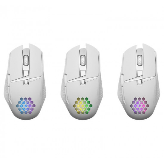 Wireless gaming mouse Glory GM-514 RGB 7P 1200/2400/3200 DPI white